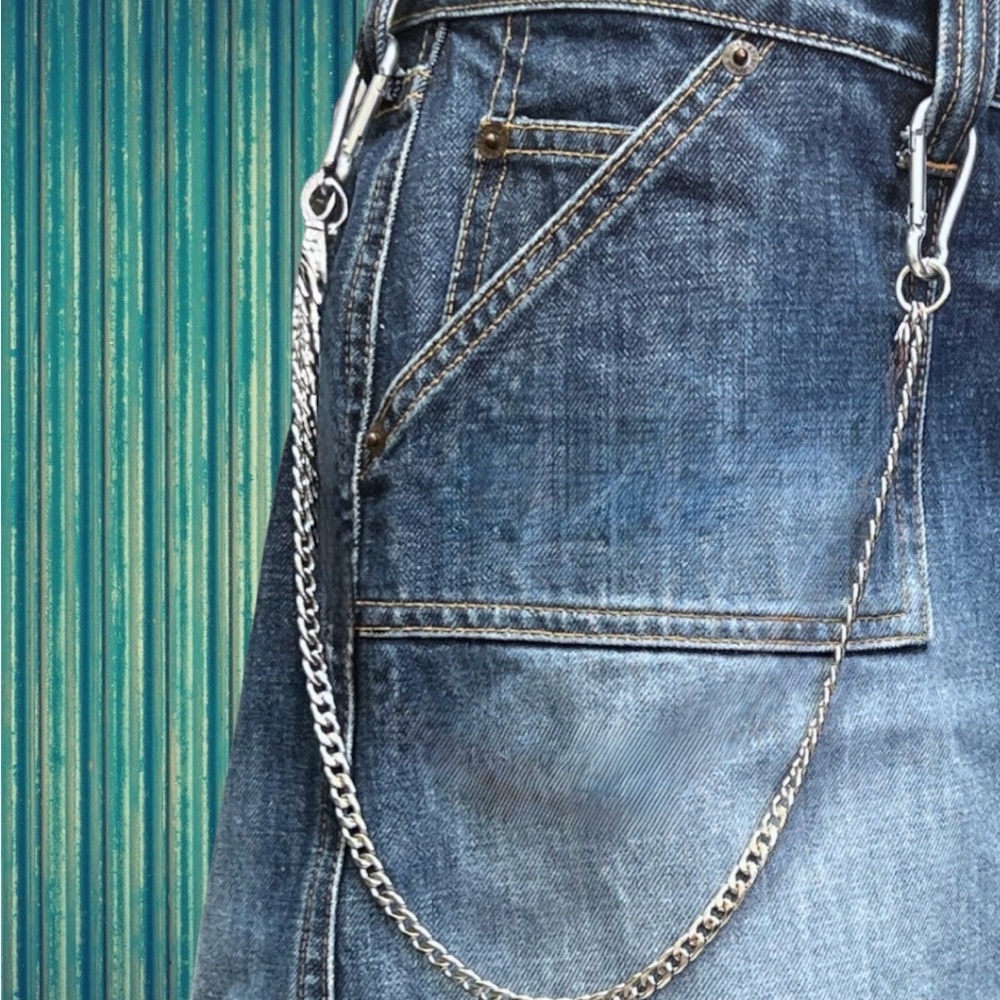 Stainless Steel Wallet Chain | Y2K Skater Cuban Link